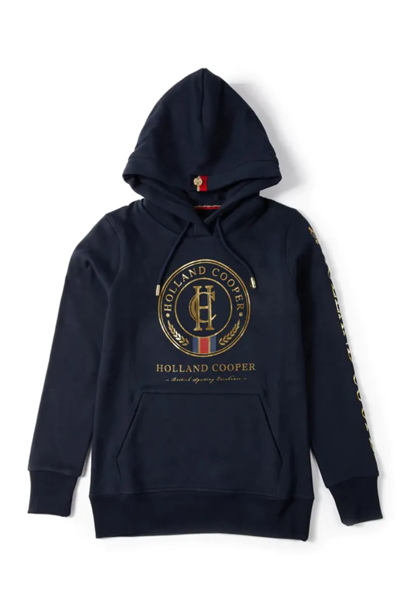 Holland Cooper Heritage Hoodie Ladies in Ink Navy-1